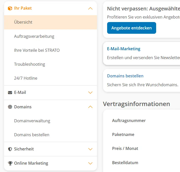 Domain Verwaltung