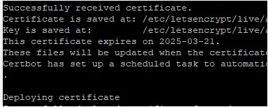 Certbot OK