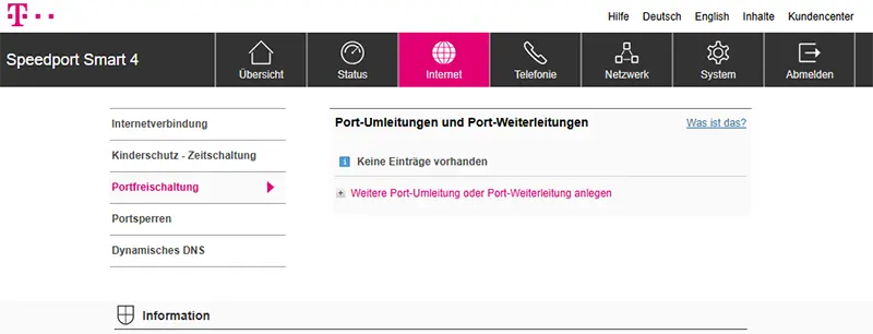 Router Port-Umleitung