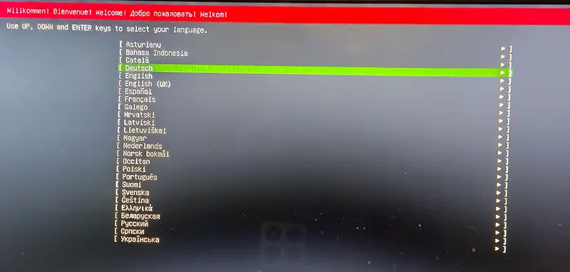 Ubuntu-Server Sprache